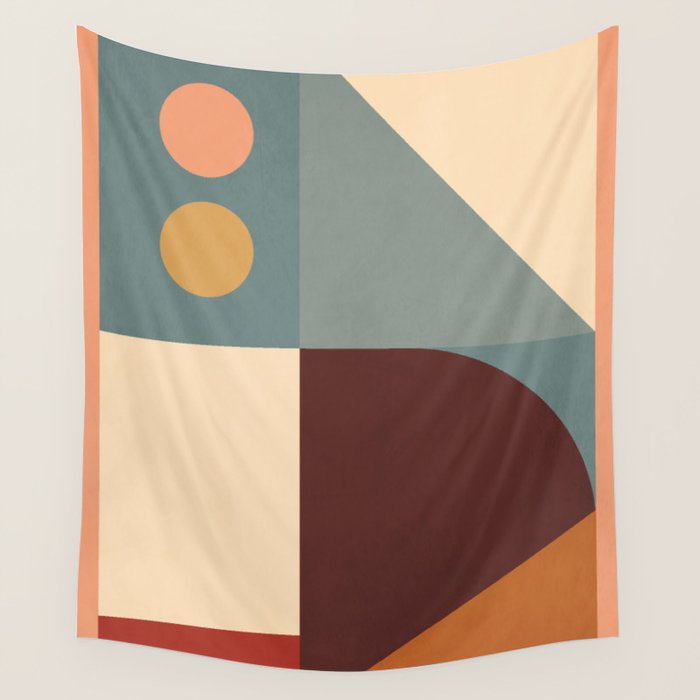 Abstract Geometric Shapes 47 Wall Tapestry Gallery Image 4