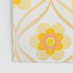 Vintage 70s Yellow Floral Pattern Poster Gallery Image 3