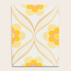 Vintage 70s Yellow Floral Pattern Notebook Gallery Image 4