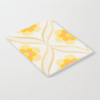 Vintage 70s Yellow Floral Pattern Notebook Gallery Image 2