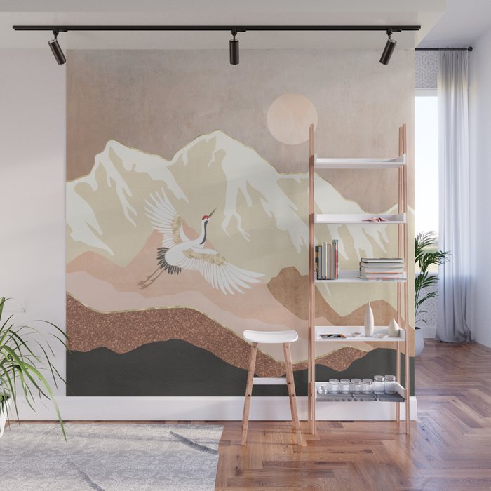 Sugar Mountain Crane Wall Mural Gallery Image 1