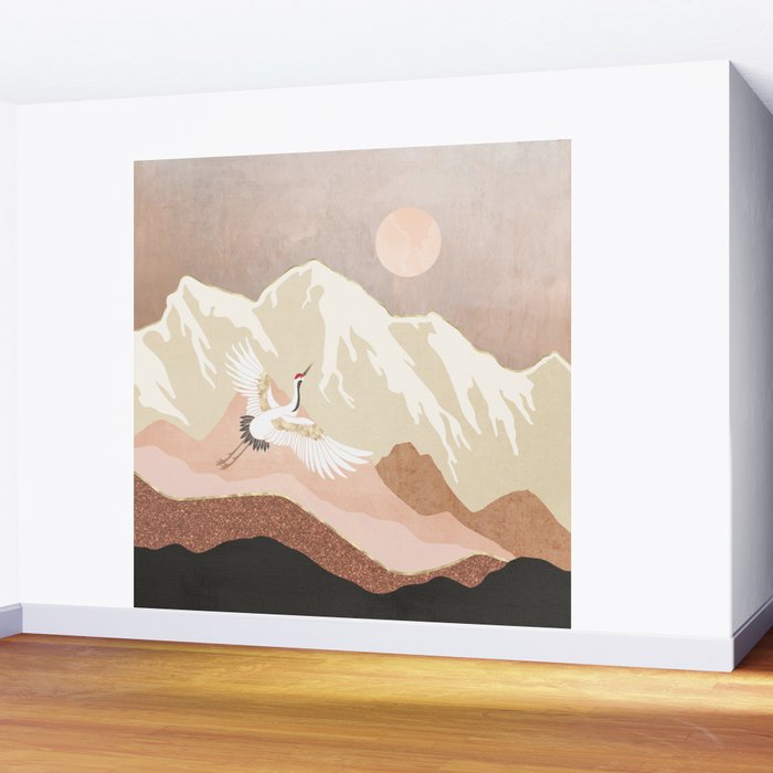 Sugar Mountain Crane Wall Mural Gallery Image 2