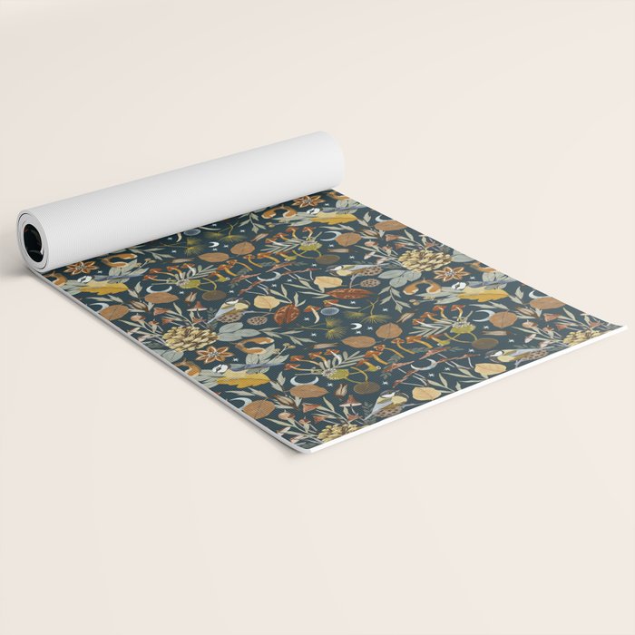 Birds in Autumn Night DP Yoga Mat Gallery Image 2