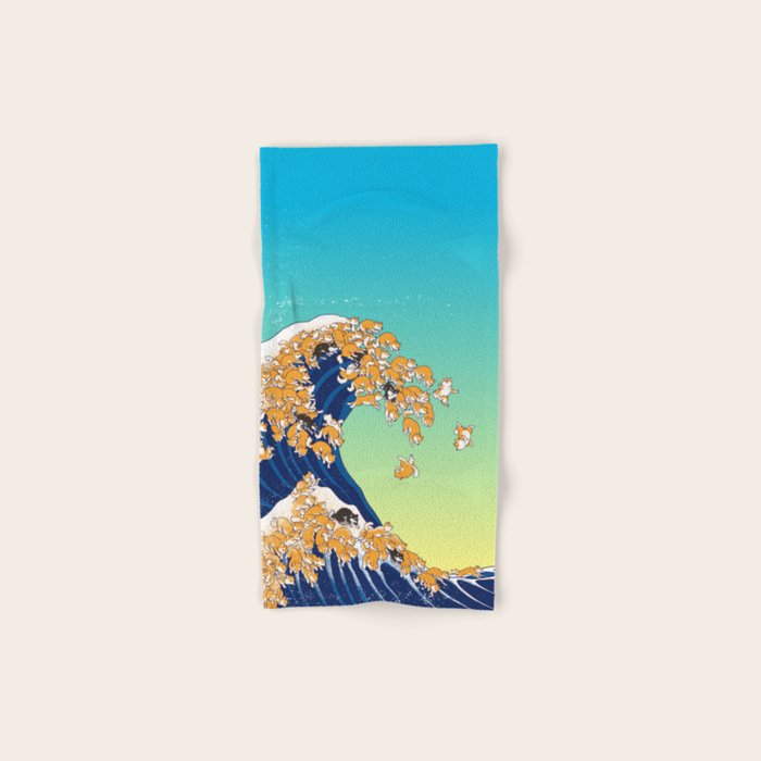 Shiba Inu in Great Wave Towels Gallery Image 1