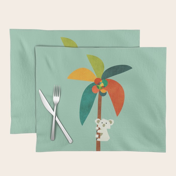 Koala on Coconut Tree Placemat Gallery Image 1