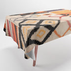 Moroccan Berber Rug Design No.54 - Multicolor, Ivory White Tablecloth Gallery Image 1