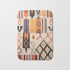 Moroccan Berber Rug Design No.54 - Multicolor, Ivory White Bath Mat Gallery Image 1