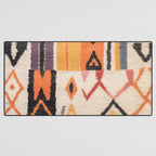 Moroccan Berber Rug Design No.54 - Multicolor, Ivory White Desk Mat Gallery Image 3