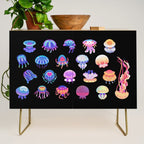 Jellyfish Day - dark Credenza Gallery Image 1