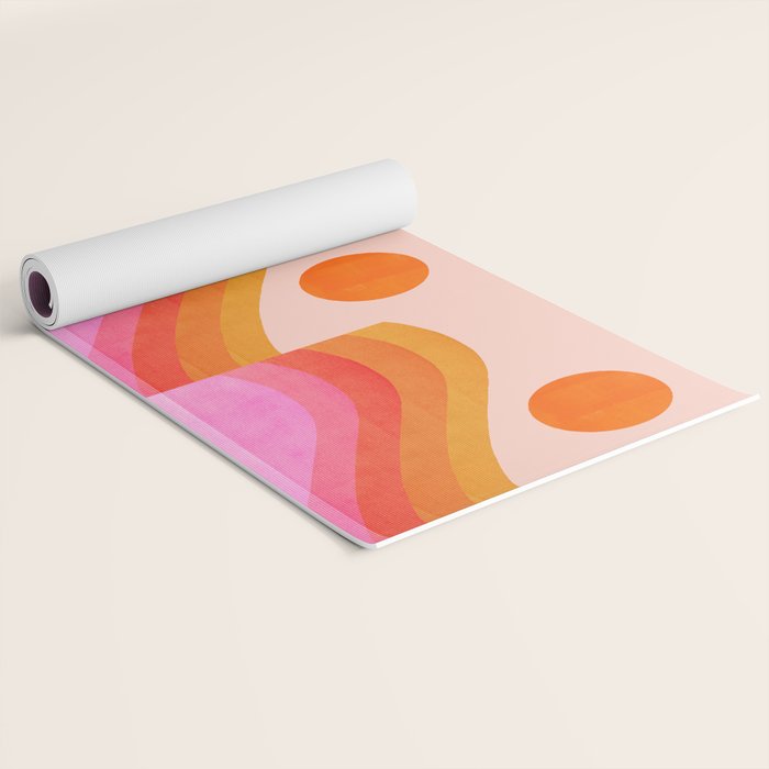 Abstraction_SUNSET_OCEAN_COLOR_POP_ART_Minimalism_009D Yoga Mat Gallery Image 2