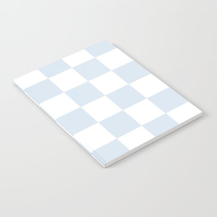 pale blue and white checkered nursery style design for boys Notebook Gallery Image 2