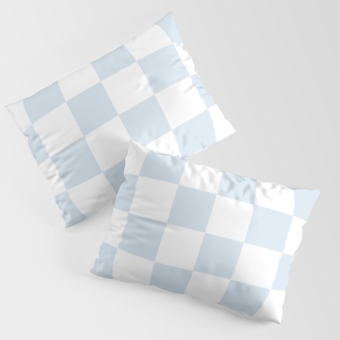 pale blue and white checkered nursery style design for boys Pillow Sham Gallery Image 3