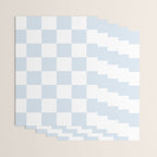 pale blue and white checkered nursery style design for boys Wrapping Paper Gallery Image 3
