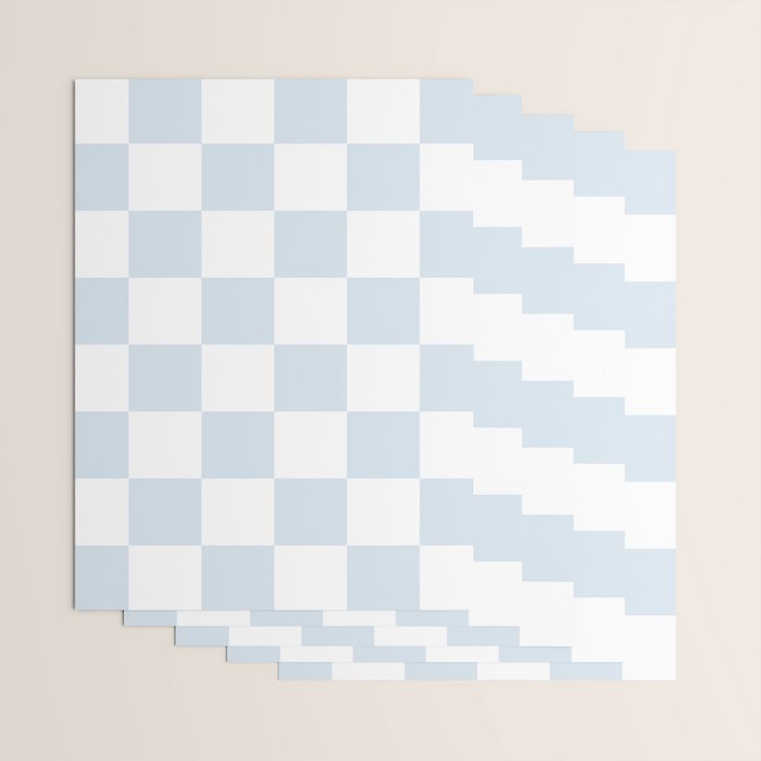 pale blue and white checkered nursery style design for boys Wrapping Paper Gallery Image 3