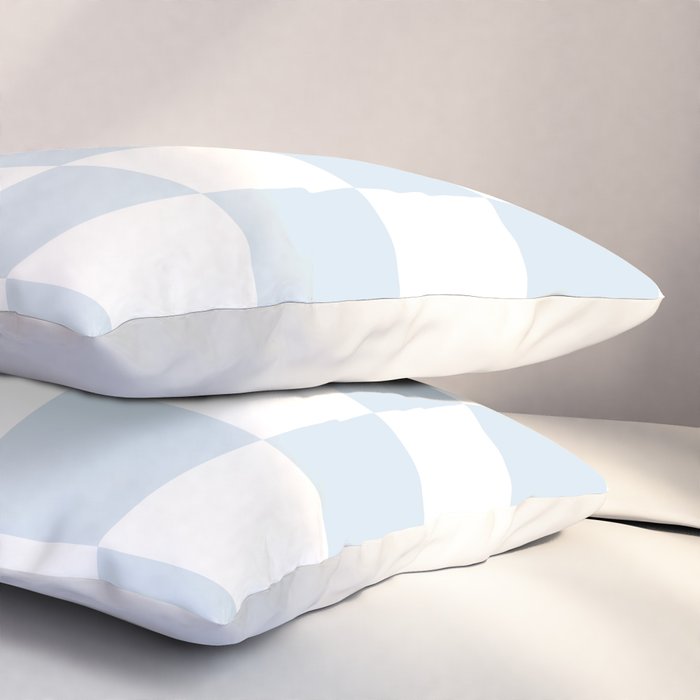 pale blue and white checkered nursery style design for boys Pillow Sham Gallery Image 3