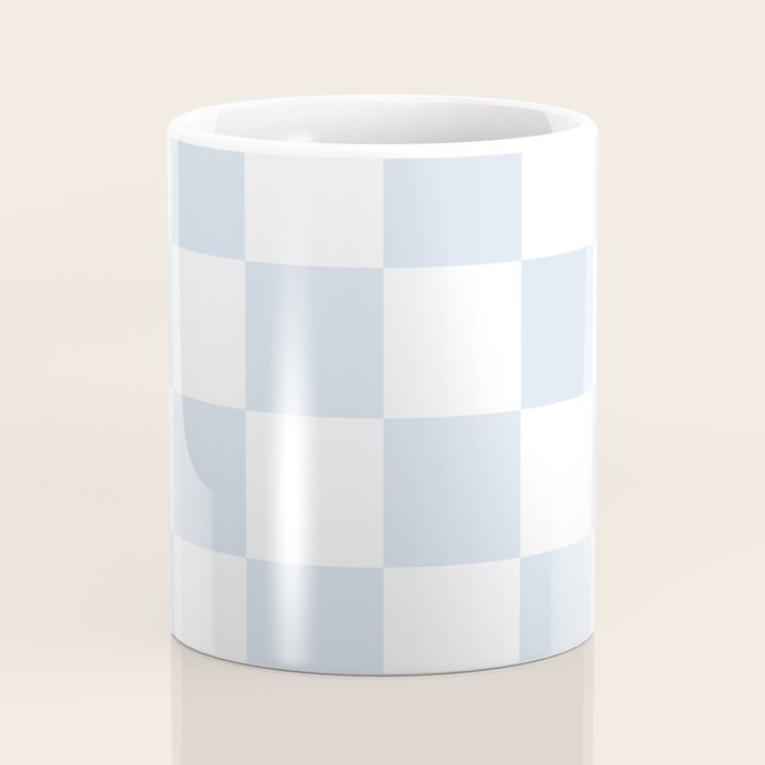 pale blue and white checkered nursery style design for boys Coffee Mug Gallery Image 4