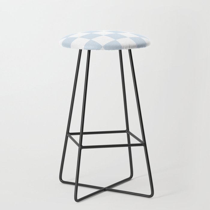 pale blue and white checkered nursery style design for boys Stool Gallery Image 1
