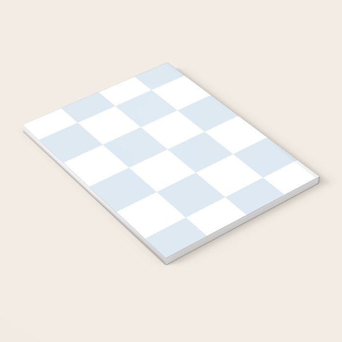 pale blue and white checkered nursery style design for boys Notebook Gallery Image 3