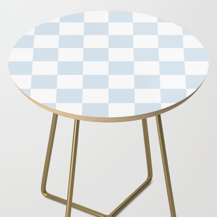 pale blue and white checkered nursery style design for boys Side Table Gallery Image 2