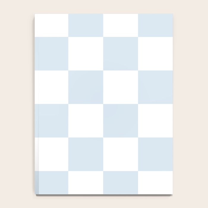 pale blue and white checkered nursery style design for boys Notebook Gallery Image 4