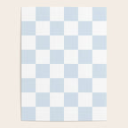pale blue and white checkered nursery style design for boys Poster Gallery Image 4