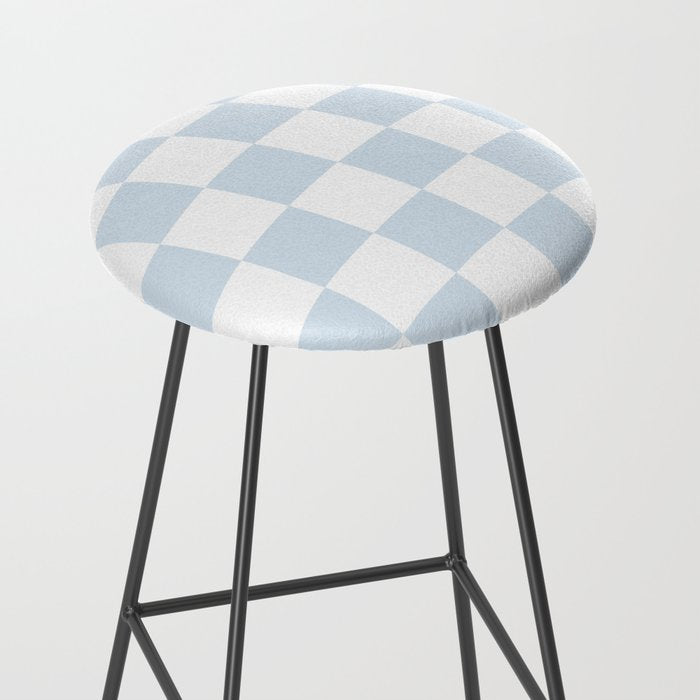 pale blue and white checkered nursery style design for boys Stool Gallery Image 2