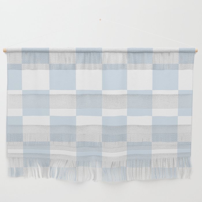 pale blue and white checkered nursery style design for boys Wall Hanging Gallery Image 1