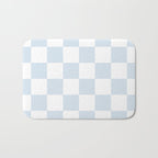 pale blue and white checkered nursery style design for boys Bath Mat Gallery Image 1