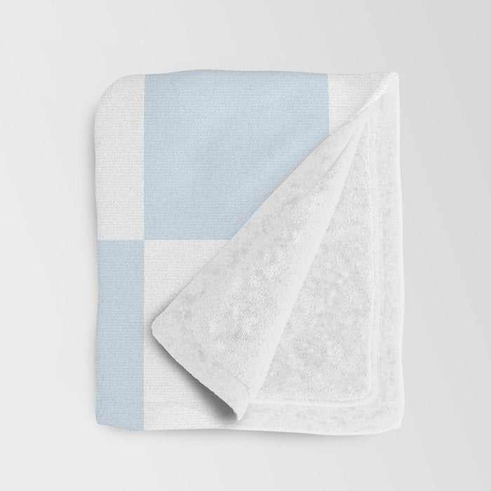 pale blue and white checkered nursery style design for boys Throw Blanket Gallery Image 3
