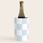 pale blue and white checkered nursery style design for boys Wine Chiller Gallery Image 2