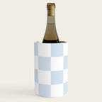 pale blue and white checkered nursery style design for boys Wine Chiller Gallery Image 1