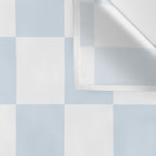 pale blue and white checkered nursery style design for boys Wall Tapestry Gallery Image 3