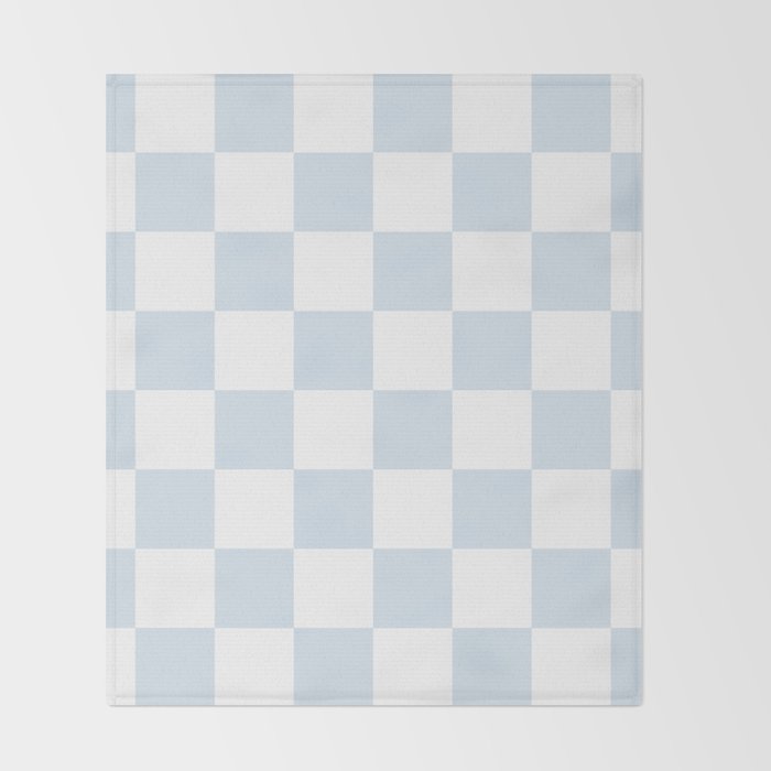 pale blue and white checkered nursery style design for boys Throw Blanket Gallery Image 2