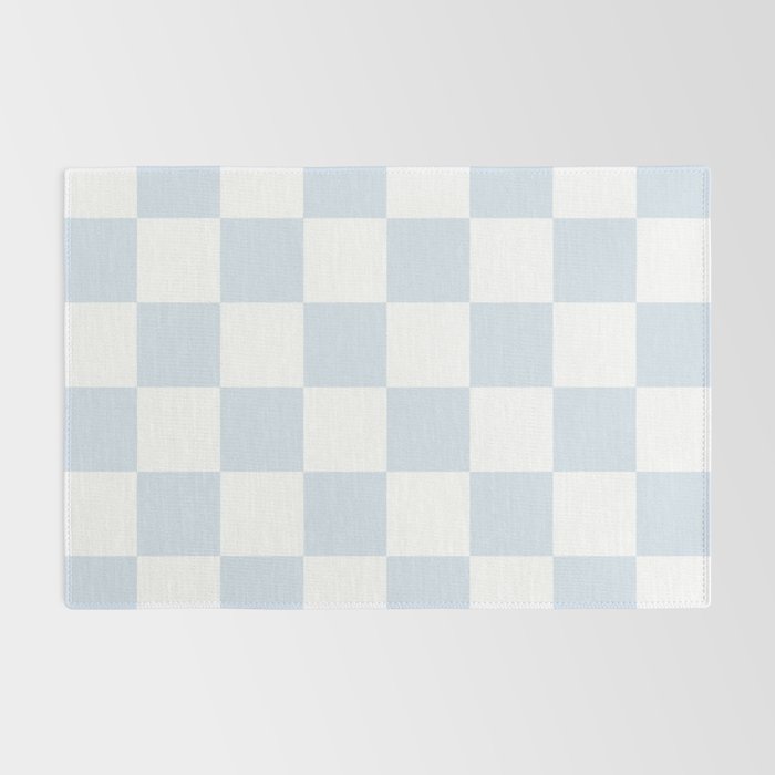pale blue and white checkered nursery style design for boys Rug Gallery Image 2