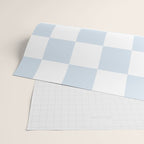 pale blue and white checkered nursery style design for boys Wrapping Paper Gallery Image 2