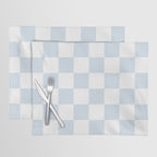 pale blue and white checkered nursery style design for boys Placemat Gallery Image 1