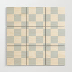 pale blue and white checkered nursery style design for boys Wood Wall Art Gallery Image 1