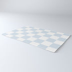 pale blue and white checkered nursery style design for boys Rug Gallery Image 3