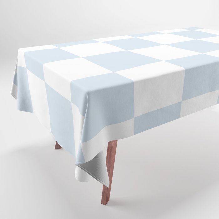 pale blue and white checkered nursery style design for boys Tablecloth Gallery Image 1