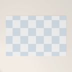 pale blue and white checkered nursery style design for boys Welcome Mat Gallery Image 1