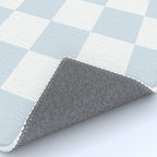 pale blue and white checkered nursery style design for boys Rug Gallery Image 4
