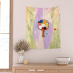 The Juggle Is Real. Ping-Pong Table Tennis Hustle, Sports Active Painting, Eclectic Bohemian Contemporary Motivation, Boss Mindset Work For Yourself Independence Illustration Wall Tapestry Gallery Image 2