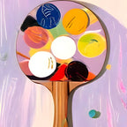 The Juggle Is Real. Ping-Pong Table Tennis Hustle, Sports Active Painting, Eclectic Bohemian Contemporary Motivation, Boss Mindset Work For Yourself Independence Illustration Coffee Mug Gallery Image 2