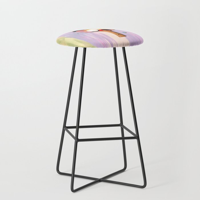 The Juggle Is Real. Ping-Pong Table Tennis Hustle, Sports Active Painting, Eclectic Bohemian Contemporary Motivation, Boss Mindset Work For Yourself Independence Illustration Stool Gallery Image 1