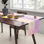 The Juggle Is Real. Ping-Pong Table Tennis Hustle, Sports Active Painting, Eclectic Bohemian Contemporary Motivation, Boss Mindset Work For Yourself Independence Illustration Table Runner Gallery Image 2