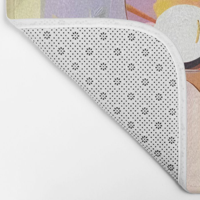 The Juggle Is Real. Ping-Pong Table Tennis Hustle, Sports Active Painting, Eclectic Bohemian Contemporary Motivation, Boss Mindset Work For Yourself Independence Illustration Bath Mat Gallery Image 2
