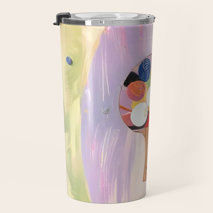 The Juggle Is Real. Ping-Pong Table Tennis Hustle, Sports Active Painting, Eclectic Bohemian Contemporary Motivation, Boss Mindset Work For Yourself Independence Illustration Travel Mug Gallery Image 3