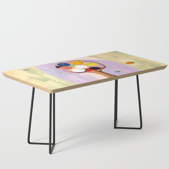 The Juggle Is Real. Ping-Pong Table Tennis Hustle, Sports Active Painting, Eclectic Bohemian Contemporary Motivation, Boss Mindset Work For Yourself Independence Illustration Coffee Table Gallery Image 1