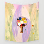 The Juggle Is Real. Ping-Pong Table Tennis Hustle, Sports Active Painting, Eclectic Bohemian Contemporary Motivation, Boss Mindset Work For Yourself Independence Illustration Wall Tapestry Gallery Image 4