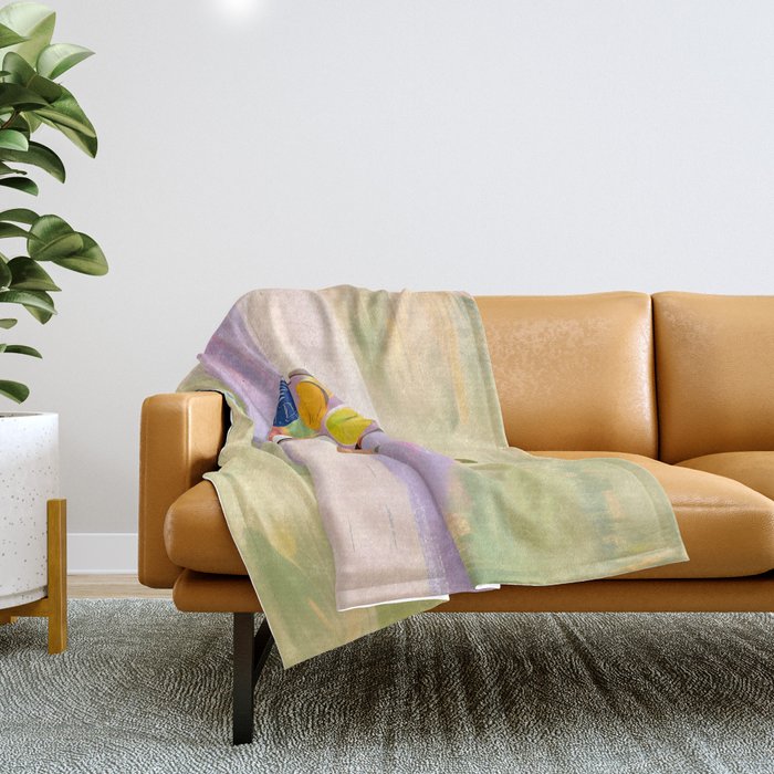 The Juggle Is Real. Ping-Pong Table Tennis Hustle, Sports Active Painting, Eclectic Bohemian Contemporary Motivation, Boss Mindset Work For Yourself Independence Illustration Throw Blanket Gallery Image 1